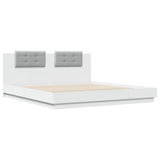 Bed Frame without Mattress White 200x200cm 3209891