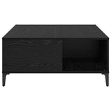 Coffee Table Black Oak 80 x 80 x 36.5 cm Engineered Wood 881185
