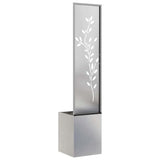 Garden Privacy Screen Sliver 32 x 32 x 150 cm Stainless steel 876410