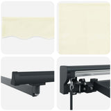 Awning Frame Cream 350 x 250 cm Polyester with PU coating 3330207