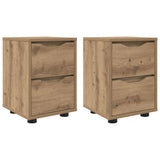 Bedside Tables with Drawer 2 pcs Artisan Oak 30.5 x 30 x 43 cm 888816