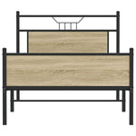 Bed Frame without Mattress Sonoma Oak 100x200 cm Engineered Wood 4106975