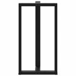 ZNTS Bar Table Legs T-Shaped 2 pcs Black 60x35x cm Steel 4013104