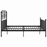 Bed Frame without Mattress Black Metal 200x200 cm 324859