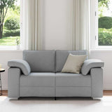 Sofa Light Grey 160 x 77 x 82 cm Fabric 4105217
