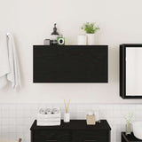 Bathroom Wall Cabinet Black 80x25x40 cm Engineered Wood 860086