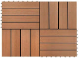 Decking Tile 22 pcs Brown 30 x 30 cm WPC 3444827