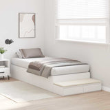 Storage Bed Frame White 236.5 x 90 x 31.5 cm Engineered wood 3335605