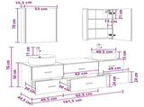 Bathroom Furniture Set 5 pcs Concrete Grey 3406890