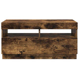 TV Cabinet with LED Lights Smoked Oak 80x35x40 cm 815723