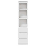 Highboard White 37.5x35x180 cm Engineered Wood 861661