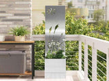 Garden Privacy Screen Silver 32 x 150 cm Galvanised steel 876362