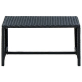 Coffee Table Black PE Rattan, powder-coated steel 70x40x38 cm 46392