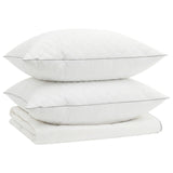 90% Goose Down Duvet Set FULDA 3 pcs 155 x 220 cm Summer White 3442335