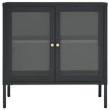 Sideboard Anthracite 70x35x70 cm Steel and Glass 336066