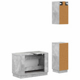 3 Piece Bathroom Cabinet Set HOORN Concrete Grey 3417795