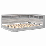 Bookcase Bed Grey sonoma 140 x 200 cm Engineered wood 3335733