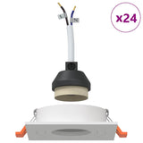 Spotlight 24 pcs White 9 x 9 x 2 cm Aluminium 4108151