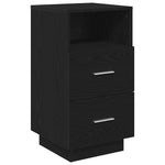 ZNTS Bedside Cabinets 2 pcs with 2 Drawers Black 36x36x68 cm 858581