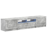 5 Piece LED TV Cabinet Concrete Grey Engineered Wood 3417004