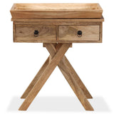 ZNTS Side Table Solid Mango Wood 65x40x76 cm 244952