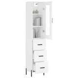 Highboard White 34,5x34x180 cm Engineered Wood 3199241