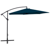 Cantilever Garden Parasol Solid blue Polyester, Steel 3m Diameter 42201