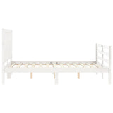 Bed Frame without Mattress White 120x200 cm Solid Wood 3194307