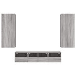 5 Piece TV Wall Units Grey Sonoma Engineered Wood 3216544