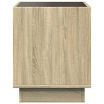 ZNTS Bedside Table with Infinity LED Sonoma Oak 50x50x50 cm 3284086