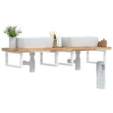 Basin Shelf Wall Mounted Steel and Solid Wood Acacia 3302820