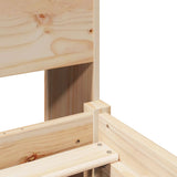 ZNTS Bookcase Bed without Mattress 160x200 cm Solid Wood Pine 3321903