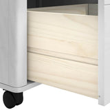 Kitchen Trolley FLORO White 72.5 x 45 x 80 cm Solid Pine Wood 42011252