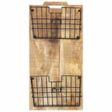 285878 Wall-mounted Magazine Rack 33x10x67 cm Solid Rough Mango Wood