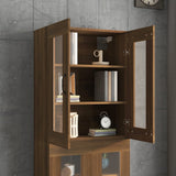 Hanging Wall Cabinet Brown Oak 69.5x34x90 cm 817392
