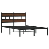 Bed Frame without Mattress with Headboard Brown Oak 120x190 cm Small Double 4017148