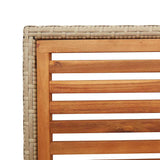 Garden Stacking Chairs 2 pcs Brown and Beige 42006824