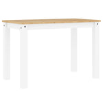 ZNTS Dining Table Panama White 117x60x75 cm Solid Wood Pine 4005704