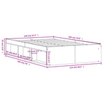 ZNTS Bed Frame without Mattress Black 120x190 cm Small Double Small Double 3203895