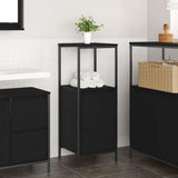 Bathroom Cabinet with Shelves Black Oak 36x35x95 cm 861912