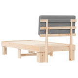 Bed Frame with Upholstered Headboard Light Grey 90 x 190 cm 877384
