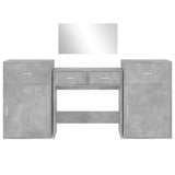 4 Piece Dressing Table Set Concrete Grey Engineered Wood 3276528