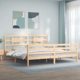 Bed Frame without Mattress 200x200 cm Solid Wood 3194461