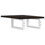 Basin Shelf Wall Mounted Steel and Solid Wood Oak 3302576