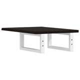 Basin Shelf Wall Mounted Steel and Solid Wood Oak 3302576