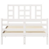 Bed Frame without Mattress White 120x200 cm Solid Wood 3193917