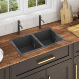 Handmade Kitchen Sink Black Stainless Steel 145085