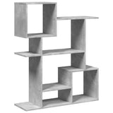 Room Divider Bookcase Concrete Grey 92x29x112 cm Engineered Wood 858123