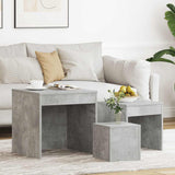 Nesting Tables 3 pcs Concrete Grey Engineered Wood 808598
