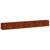 Planter Rusty 360x40x40 cm Weathering Steel 860702